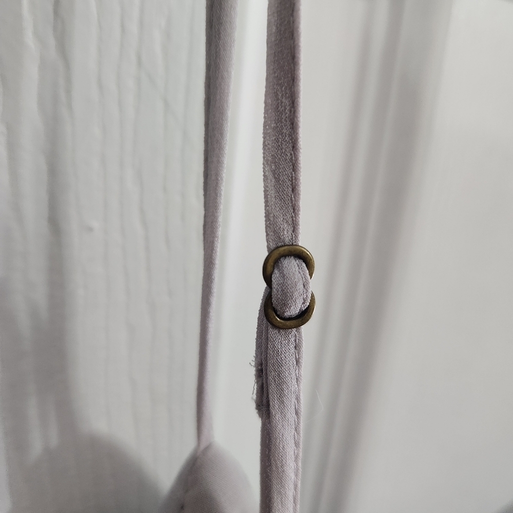 J.Crew ruffle grey Velour tank fairycore feminine adjustable straps women size 8 - Picture 8 of 10